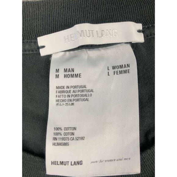 Helmut Lang T Shirt Men M Gray 100% Cotton Embroider Short Sleeve Eagle Graphic - Picture 3 of 9